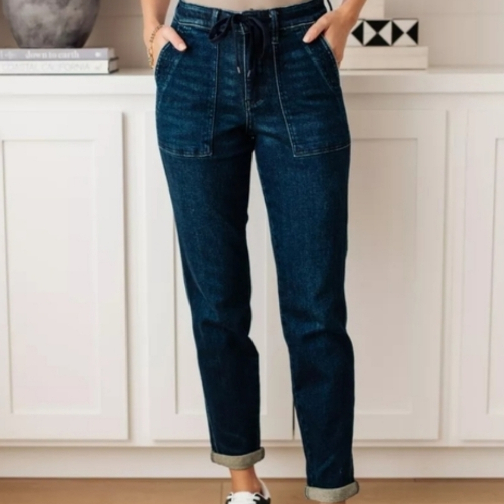 Judy Blue Denim Jogger 0/24 medium wash - Picture 1 of 8